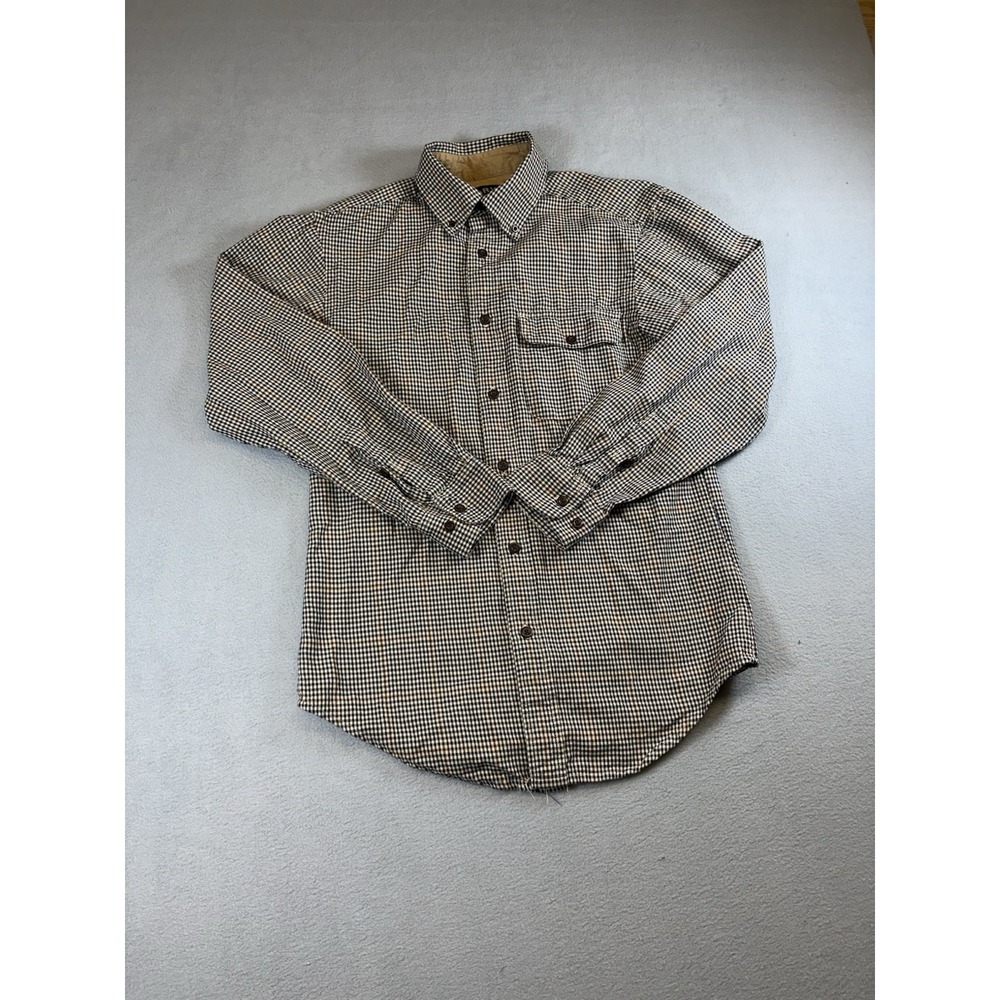 Orvis Men's‎ Small Button Down Long Sleeve Check  Cotton Fall Outdoor